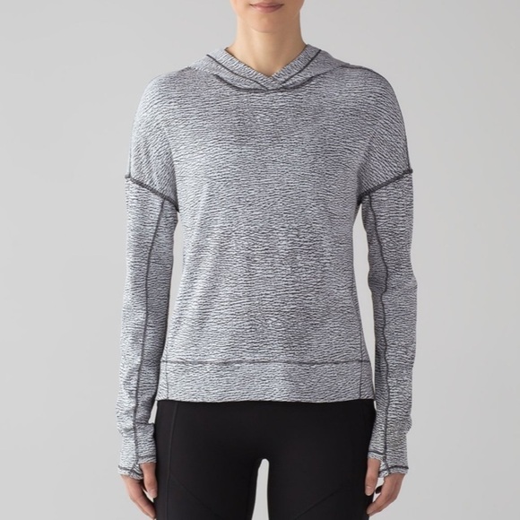 lululemon athletica Tops - Lululemon Squad Goals Hoodie Sheer Luon Pebble Jacquard V1 Size 6